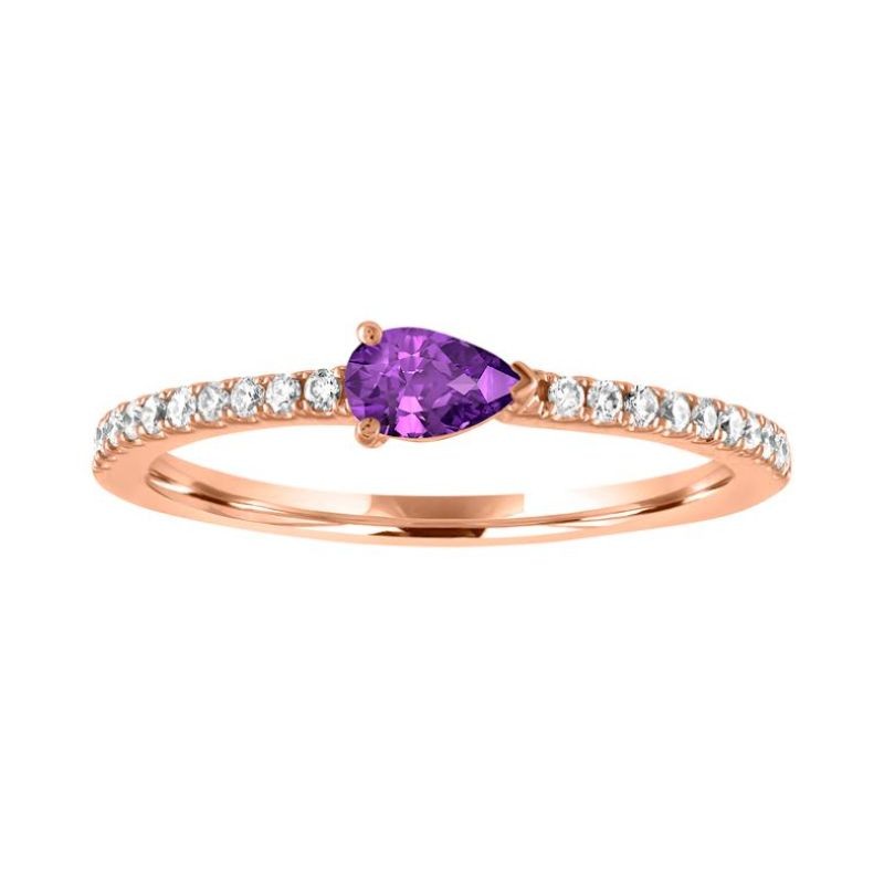 My Story The Layla Amethyst Ring in Rose Gold