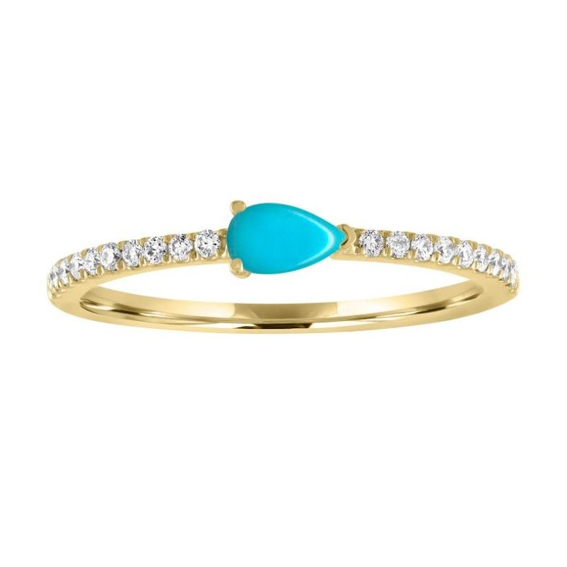 My Story The Layla Turquoise Ring in Yellow Gold