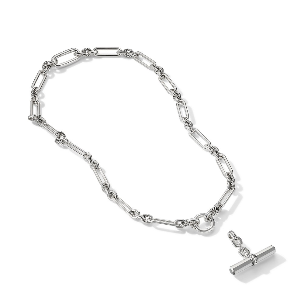 Lexington Chain Link Necklace with Diamonds