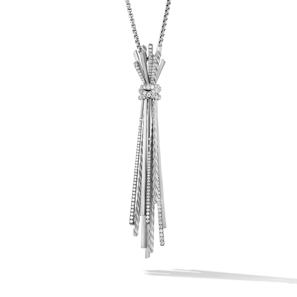 Angelika Y Necklace with Pave Diamonds