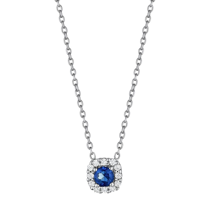 Classic Sapphire and Diamond Pendant