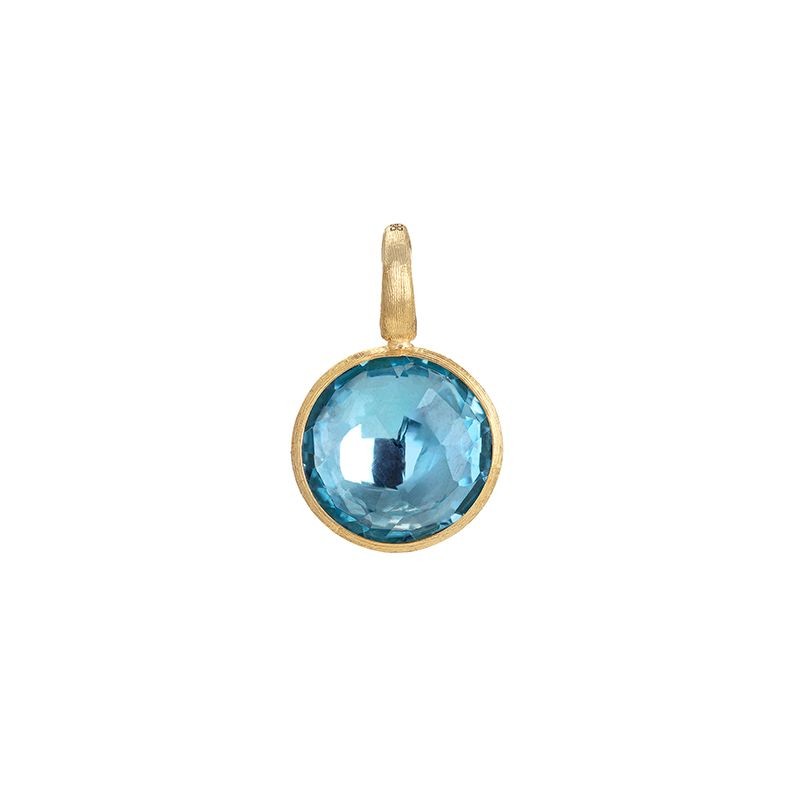 Marco Bicego Jaipur Collection 18K Small Stackable Pendant with Sky Topaz