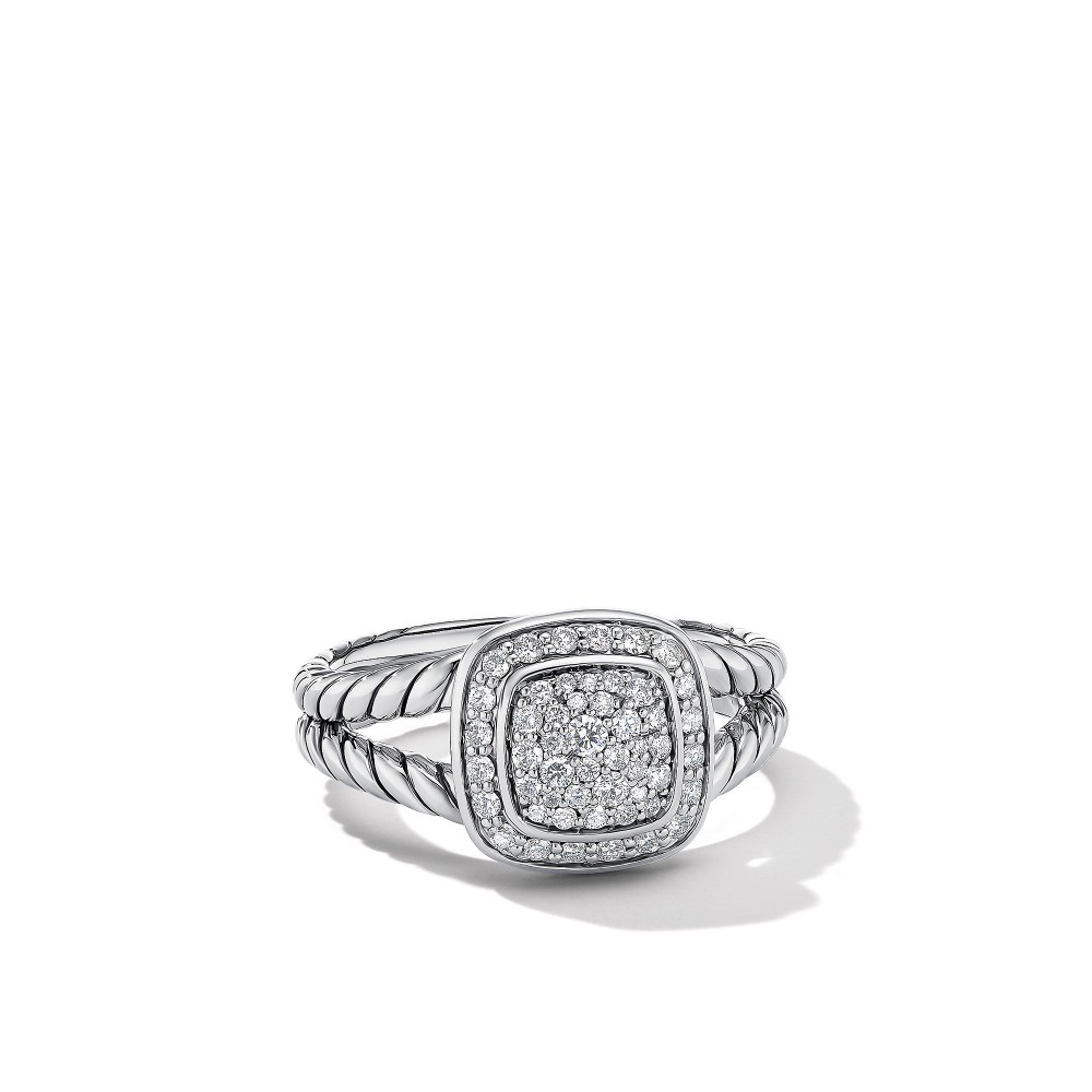 Petite Albion® Ring with Pave Diamonds
