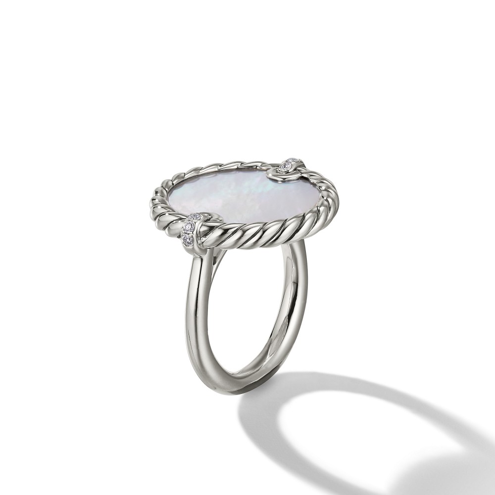 DY Elements Ring with Mother of Pearl and Pave Diamonds