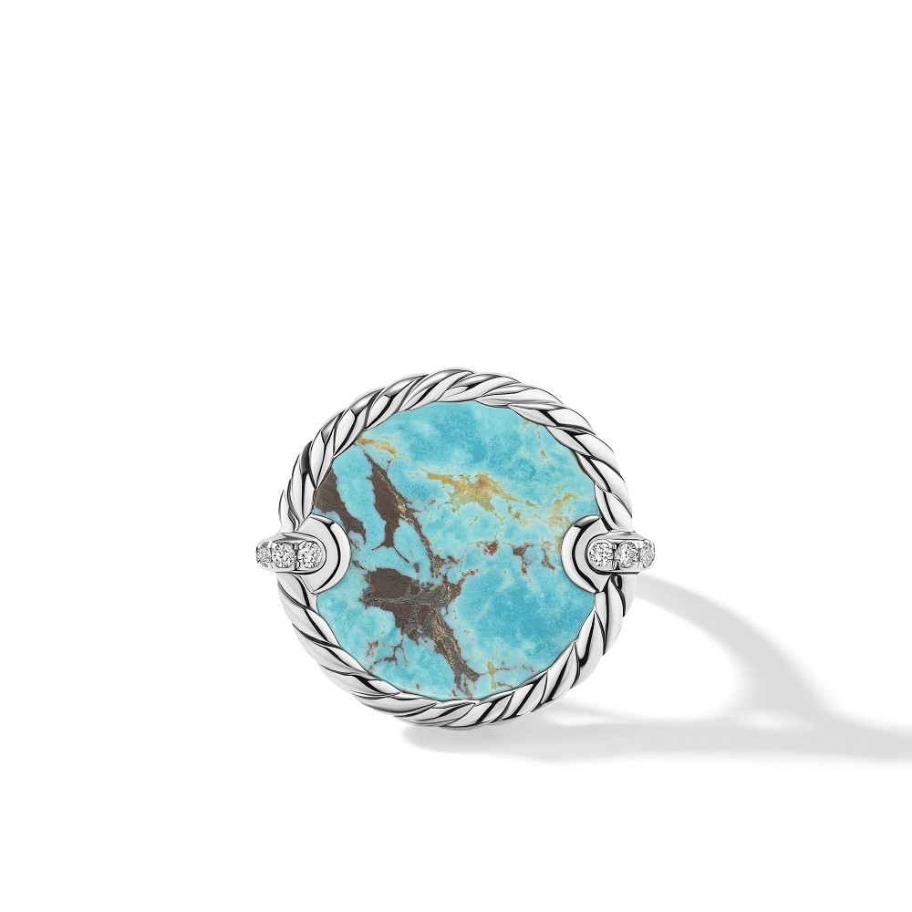 DY Elements Ring with Turquoise and Pave Diamonds