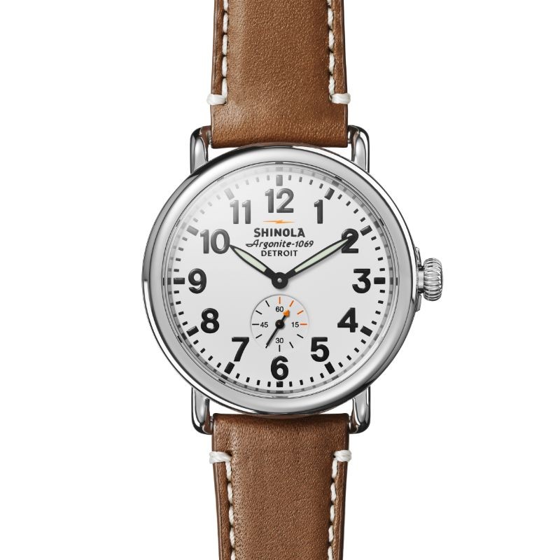 The Runwell 41MM, Tan Leather Strap Watch