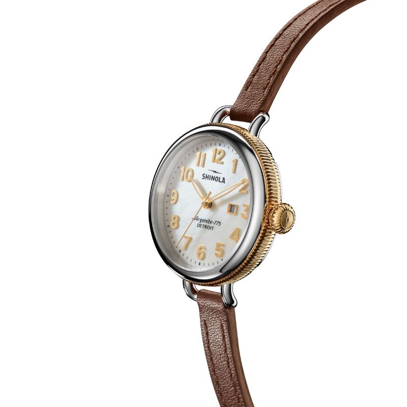 The Birdy 34MM, Leather Strap Watch