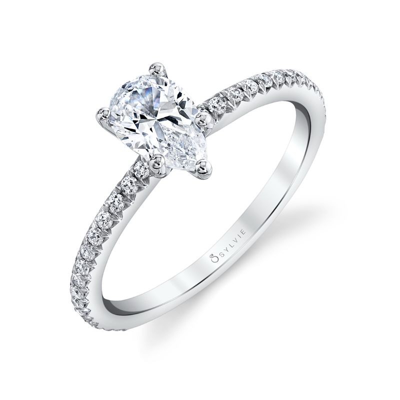 Pear Cut Classic Engagement Ring - Adorlee