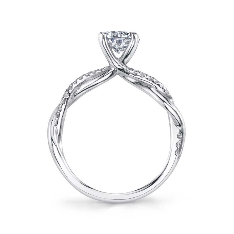 Sylvie Spiral Round Engagement Ring