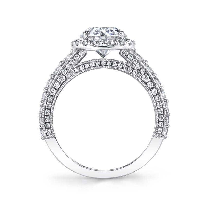 Sylvie Josephine Oval Halo Engagement Ring