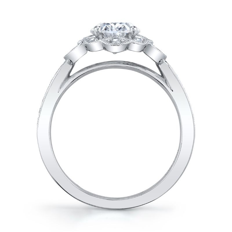Sylvie Oval Halo Engagement Ring
