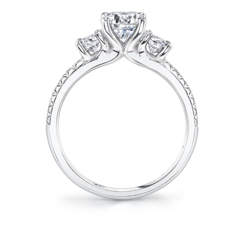 Sylvie Gemma Three Stone Engagement Ring
