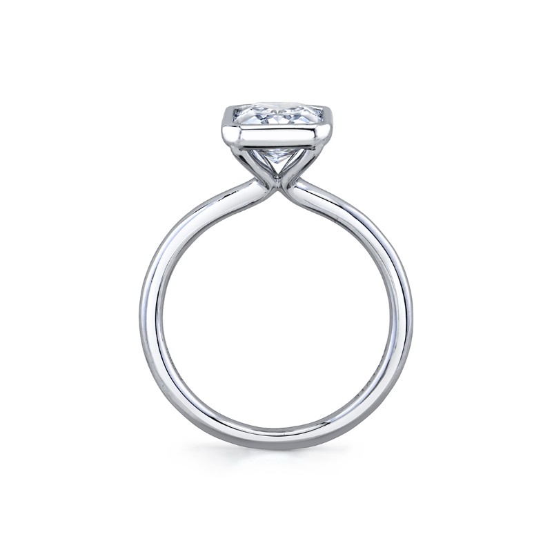 Radiant Cut Bezel Set Engagement Ring - Cliodhna