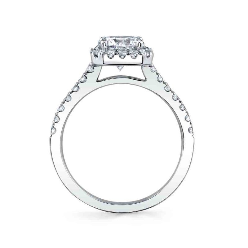 Sylvie Klara Cushion Halo Engagement Ring