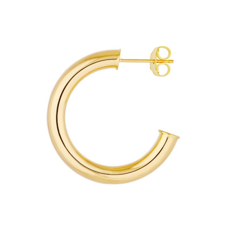 14K Yellow Gold Open Hoop Earrings BY PD Collection