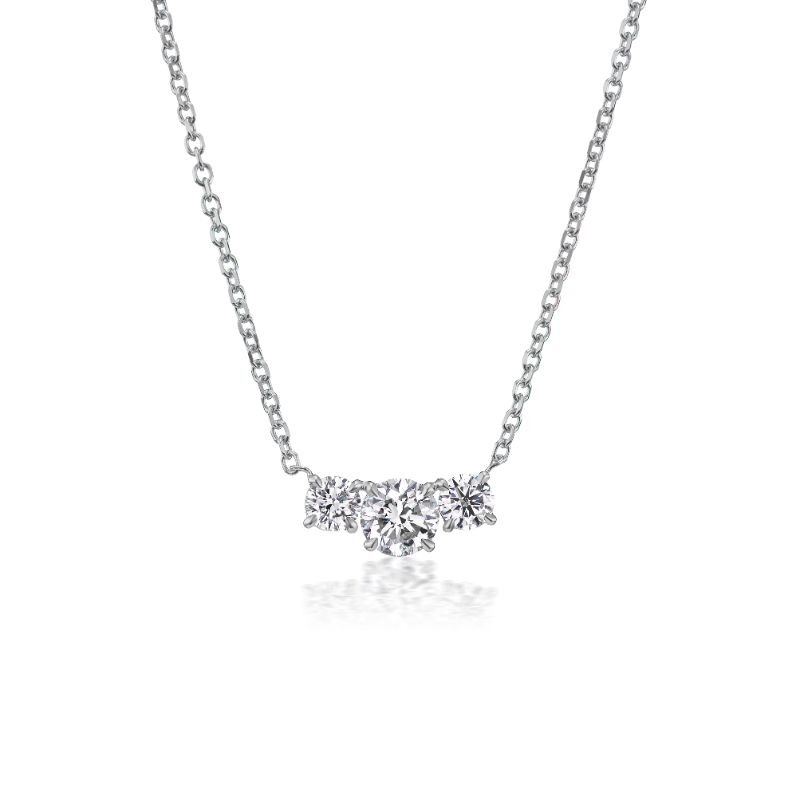 18k 3 Stone Diamond Necklace BY Providence Diamond Collection
