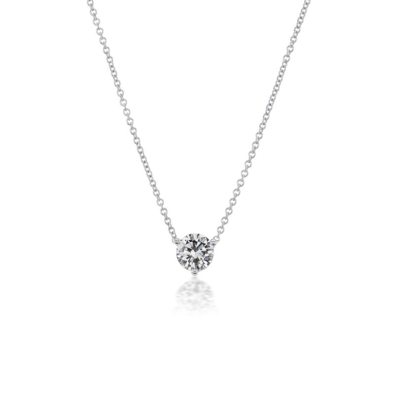 Providence Diamond Collection Solitaire Diamond Pendant Necklace