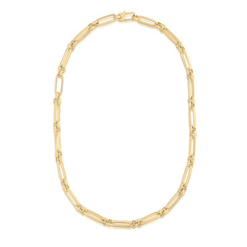 18K Yellow Gold Oro Classic Link Necklace By Roberto Coin