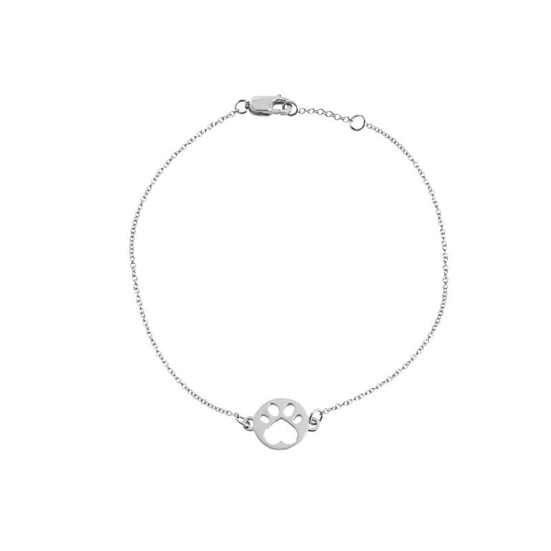 STERLING SILVER MINI PAW CHAIN BRACELET 7 BY PAWS FOR A CAUSE