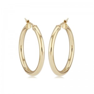 Pd Collection Yg 3X30Mm Hoop Earrings