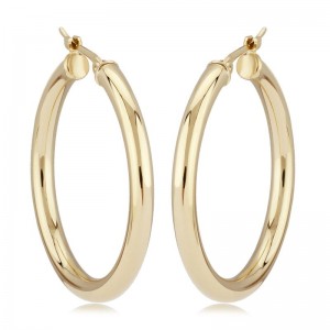 PD Collection 14K Yellow Gold Hoop Earrings