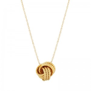 PD Collection Gold Twisted Love Knot Necklace