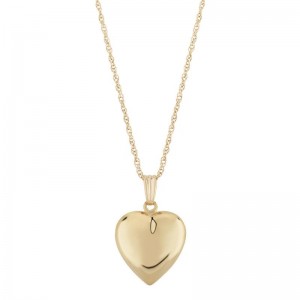 PD Collection 14K Yellow Gold Heart Pendant Necklace