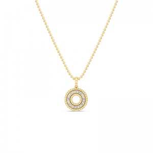 Roberto Coin 18K Yellow Gold Siena Medium Diamond Circle Necklace