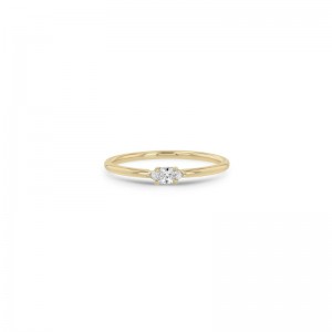 Zoe Chicco 14K Marquise Diamond Thick Band Ring
