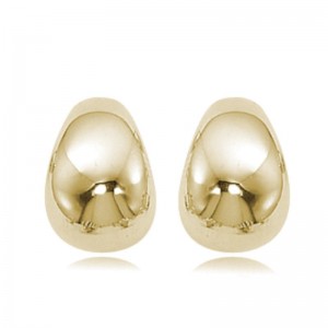 PD Collection 14K Yellow Gold Puff Hoop Earrings