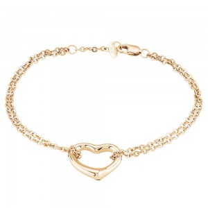 PD Collection 14K Yellow Gold Open Heart Bracelet