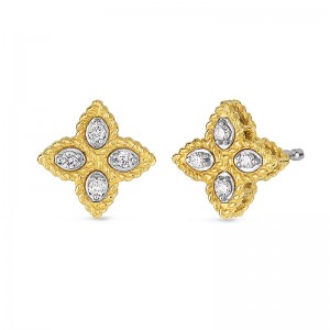 Roberto Coin Princess Flower Diamond Earrings