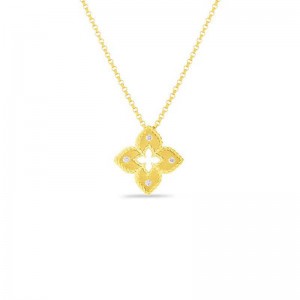 Roberto Coin 18K Diamond Petite Flower Necklace