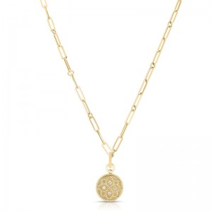 Roberto Coin 18K Diamond Medallion Necklace