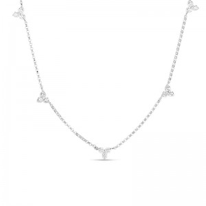 Roberto Coin 18K Diamonds By The Inch 5 Station Necklace
