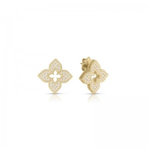 Roberto Coin 18K Diamond Flower Earrings