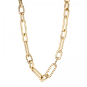 18K Yellow Gold Heavy Gauge Paperclip Necklace By Roberto Coin