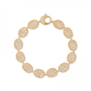 Marco Bicego 18K Yellow Gold and Diamond Pave Link Bracelet