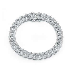 Providence Diamond Collection White Gold Diamond Curb Bracelet