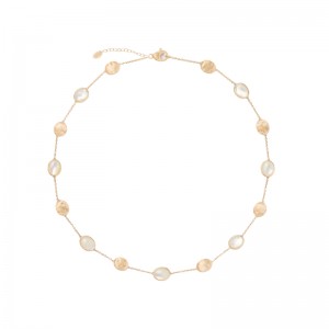 18K Yellow Gold Siviglia Mother Of Pearl Short Necklace By Marco Bicego