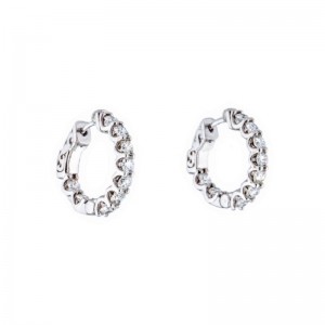 PD Collection Diamond Hoops