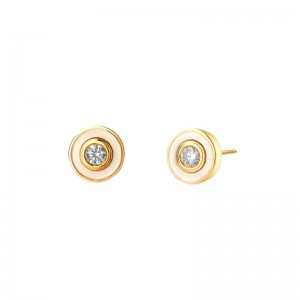 Syna 18K Mother Of Pearl Stud Earrings