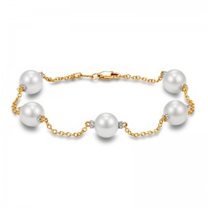 PD Collection 8-8.5Mm Freshwater Bracelet 0.19Ct Pearls