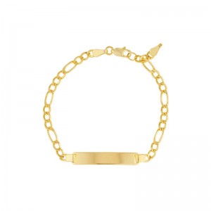 PD Collection 14K Yellow Gold Engravable ID Bracelet