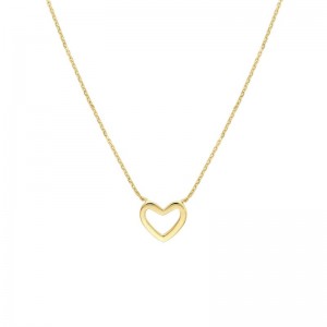 PD Collection 14K Yellow Gold Open Heart Necklace