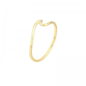 14K Yellow Gold Wave Ring By PD Collection