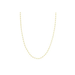 14K Yellow Gold Diamond-Cut Beads Station Necklace By PD Collection
