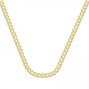 PD Collection 14K Yellow Gold Flat Cuban Link Chain