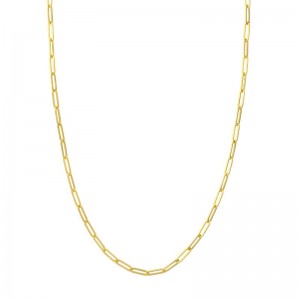 PD Collections GOLD HOLLOW PAPER CLIP NECKLACE