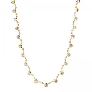 Cosmic Graduating Necklace With Champagne Diamonds